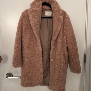 Wilfred teddy coat blush/dusty rose